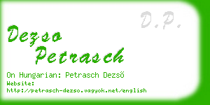 dezso petrasch business card